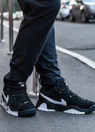 Nike air barrage black white 2 чоловічі кросівки найк10 фото