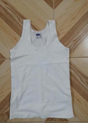 Белая хлопковая майка