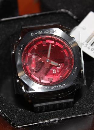 Casio g-shock gm-2100b-4adr oak чоловічий наручний годинник оригінал металевий корпус6 фото