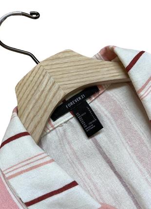 Топ на гудзичках блуза з льону полосата4 фото
