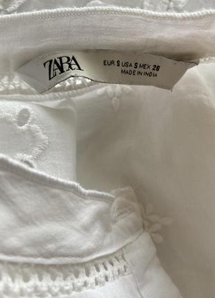 Неймовірна біла блуза з прошви ,рішельє zara3 фото