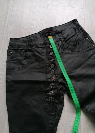 🖤чорні джинси з косою застібкою 🖤чорні брюки 🖤чёрные джинсы6 фото