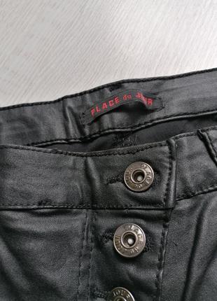 🖤чорні джинси з косою застібкою 🖤чорні брюки 🖤чёрные джинсы5 фото