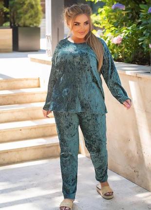 Костюм велюр. костюм батал