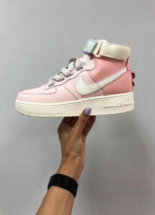 Nike air force 1 high utility pink жіночі кросівки найк аір форс