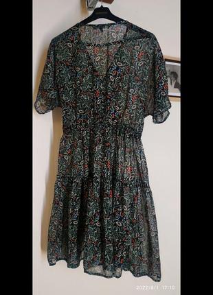 Літня ярусна сукня з квітковим принтом vero moda