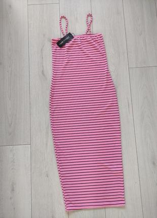 Плаття міді в рубчик