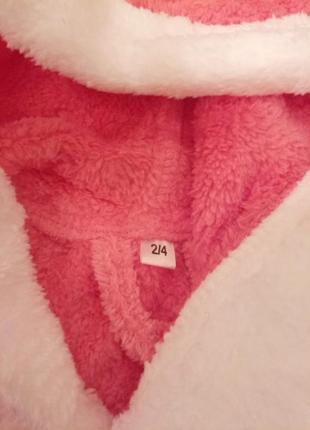 Дитячий махровий халат для дівчинки.подарунок для дівчинки 2-4 р2 фото