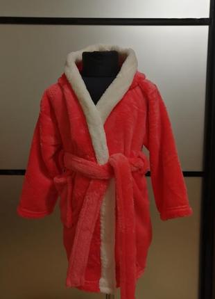 Новий дитячий махровий халат софт 2-3роки. махровий дитячий халат з вушками.2 фото