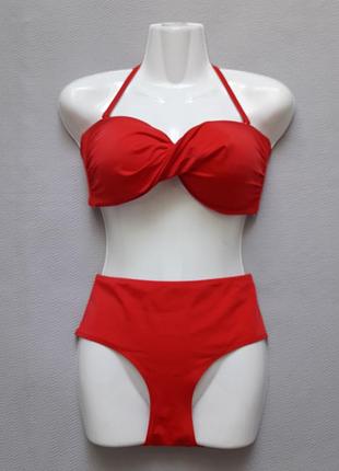 Класний роздільний купальник з перекрутом батал німеччина