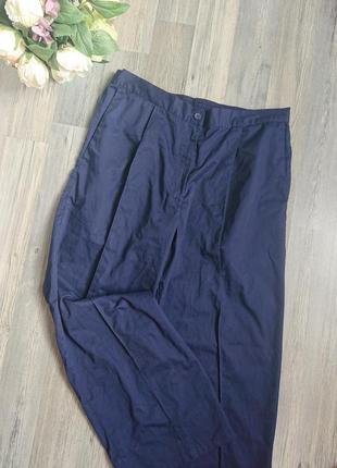 Жіночі сині класичні брюки великий розмір батал 50 /52/54 штани7 фото