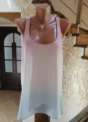 Легка повітряна рожево/блакитна майка mango,