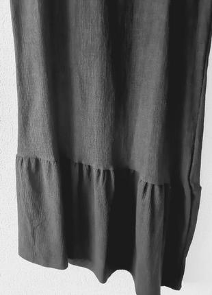 Чорне міді плаття waikiki з асиметричним низом7 фото