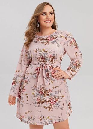 Сукня в квітковий принт shein з поясом