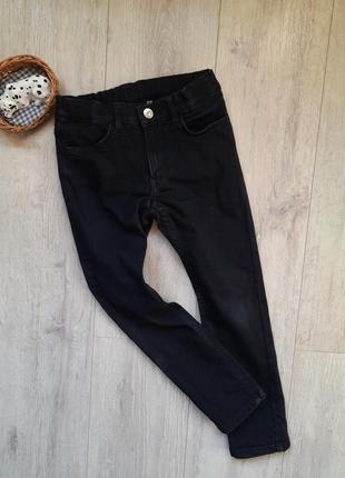 H&m 7-8 лет чёрные джинсы