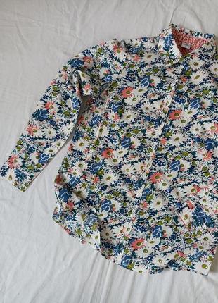 Сорочка в квітковий принт на гудзиках uk122 фото
