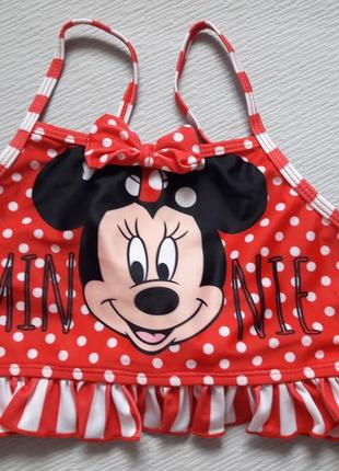 Крутой верх от купальника в горох minnie mouse на 6-7 лет на рост 122 см primark