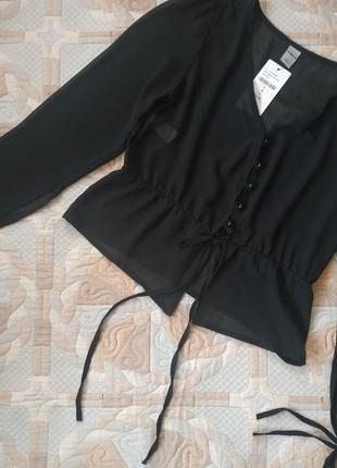 Блуза з завя'зками, італія1 фото