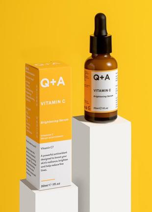 Освітлююча сироватка з вітаміном c q+a vitamin c brightening serum 30 мл