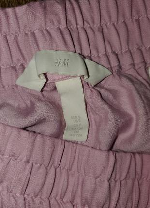 Широкие летние брюки палаццо со стрелками h&m розовое лиловые6 фото