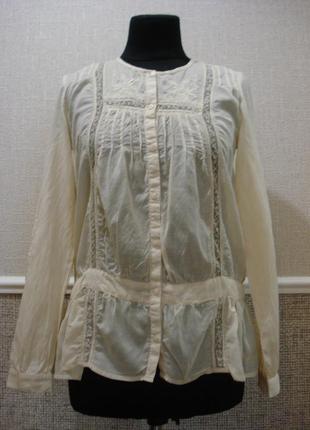Летняя кофточка блузка с длинным рукавом вышиванка