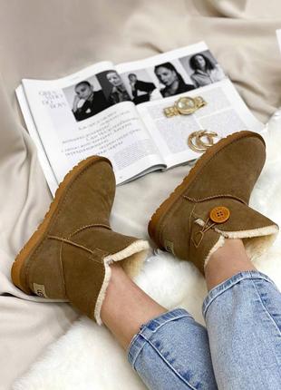 Уггі ugg mini bailey button beige8 фото