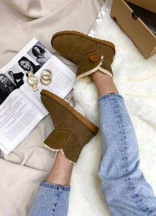 Уггі ugg mini bailey button beige3 фото