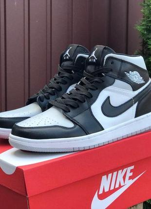 Р.41, 43  кроссовки  nike air jordan (черно/бело/серые) ks 11235