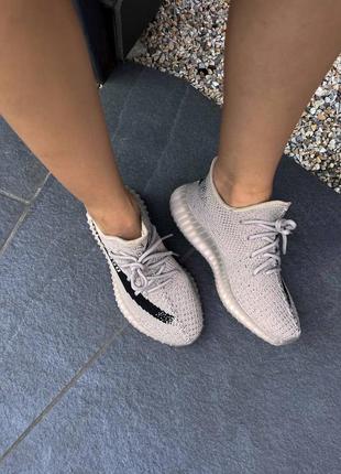 Отличные унисекс кроссовки adidas yeezy boost 350 v2 granite серые с чёрным 36-45 р5 фото