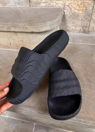 Нереально крутые унисекс шлёпанцы сланцы adidas yeezy adilette slide black чёрные 36-45 р2 фото