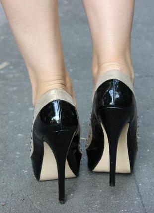 Красивые чёрные лакированные женские туфли на высоком каблуке dorothy perkins размер 393 фото