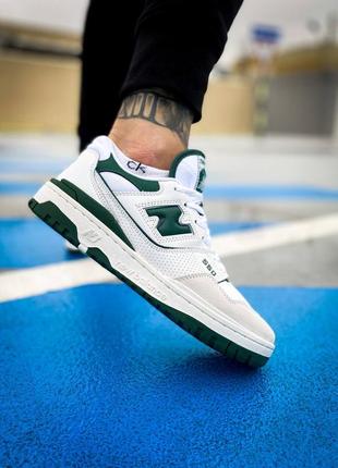 Кроссовки женские, мужские new balance 550 "white/black/greеn"  кросівки чоловічі,жіночі  найк