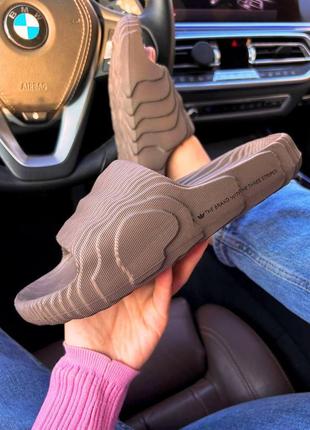 Крутые унисекс шлёпанцы сланцы adidas yeezy adilette slide brown коричневые 36-45 р5 фото