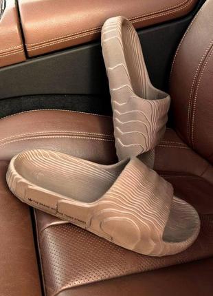 Крутые унисекс шлёпанцы сланцы adidas yeezy adilette slide brown коричневые 36-45 р