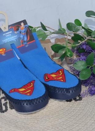 1-2/3-4 роки домашні кімнатні капці шкарпетки махрові тапочки для хлопчиків із малюнком супермена4 фото