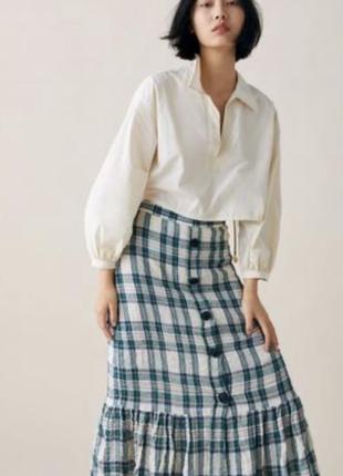 Юбка zara s лен