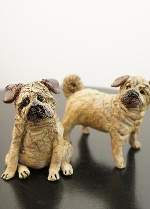Фигурки в виде собаки породы мопс подарок любителю собак