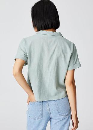 Крутая укорочённая оверсайз рубашка cotton on4 фото