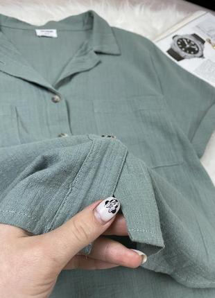 Крутая укорочённая оверсайз рубашка cotton on10 фото
