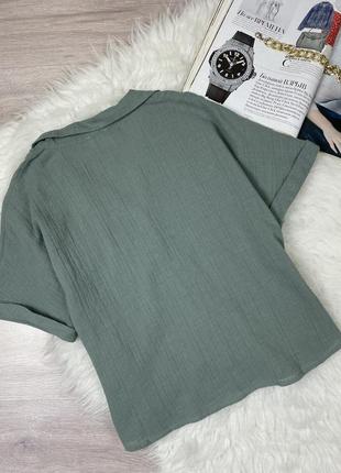 Крутая укорочённая оверсайз рубашка cotton on6 фото