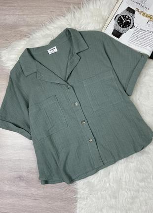 Крутая укорочённая оверсайз рубашка cotton on9 фото