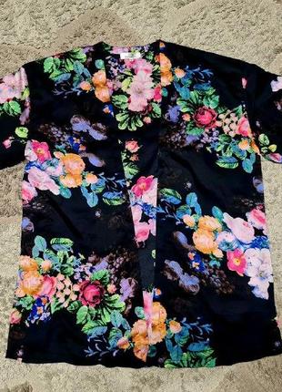 Яркий домашний халат в цветочный принт от urmoda7 фото