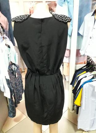 Платье черное короткое жемчуг2 фото
