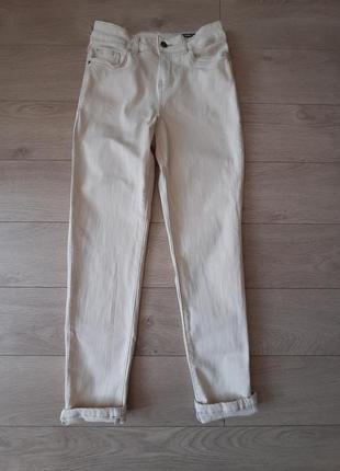 Класные джинсы  .высокая посадка .цвет ivori, беж5 фото