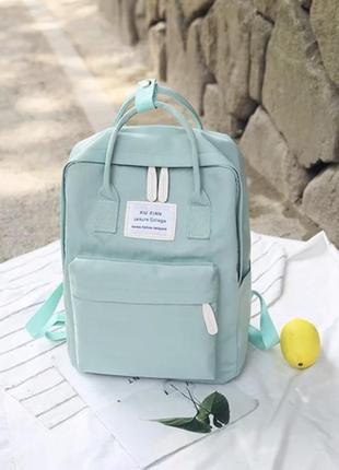 Рюкзак в стилі канкен (портфель, сумка) зелений бірюзовий1 фото
