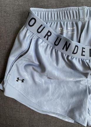 Сіро блакитні шорти under armour s m жіночі женские серые голубые шорты2 фото