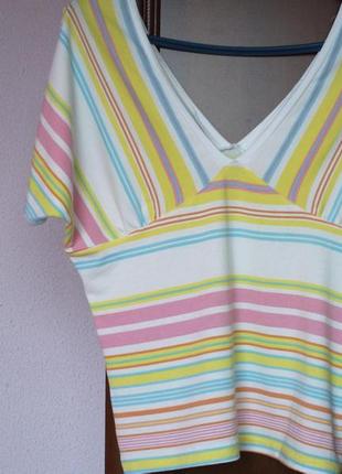 Блузка стрейчова з глибоким декольте