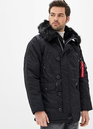 Зимова куртка winter parka від airboss (чорний колір)