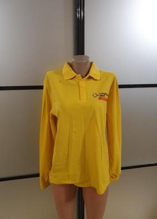 Жовтий джемпер/поло з довгим рукавом s-m