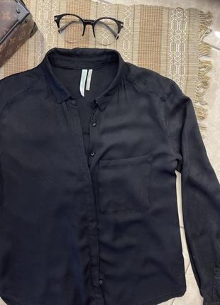 Чёрная рубашка bershka 3